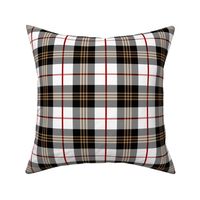 Scottish Tartan Plaid | Black, White, Tan and Red