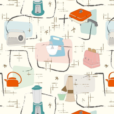 Retro Kitchen Appliance Clipart,Retro Pink Clipart,Household  Objects,Watercolor clipart,Vintage Kitchen Png,Kitchen Stickers,Retro Fridge