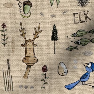 Elk and the bluebird_beige knit