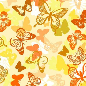 29 Packed Butterflies Yellow