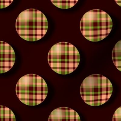 BNS7 - Large Plaid Polka Dots on Avocado