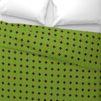 BNS7 - LG -  Polkadot Solidarity in Avocado Green and Rusty Brown