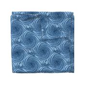 ★ KRAKEN ' ROLL ★ Monochrome Blue - Large Scale / Collection : Kraken ' Roll – Steampunk Octopus Print