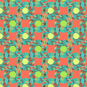 Swirly Twirly Colorful Circles Pattern