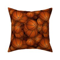 More neverending basketballs sports pattern - small