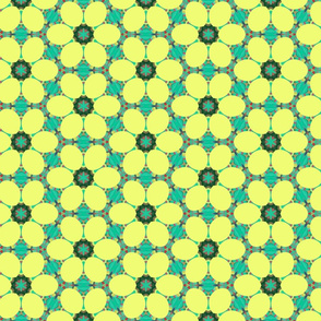 Yellow Daisy Pattern Geometric