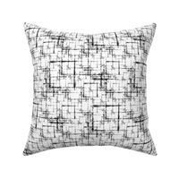 Squares squared black on white abstract geometric