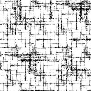 Squares squared black on white abstract geometric