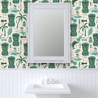 Tropical Tiki - Cream & Aqua Jumbo Scale