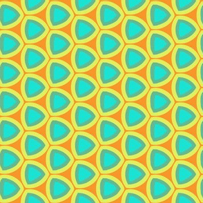 Teal, Yellow & Orange Geometric Pattern