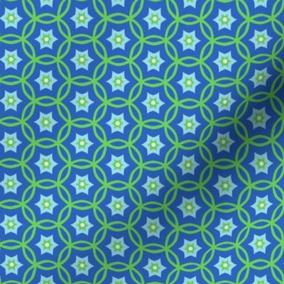 Blue & Green Circles Pattern