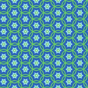 Blue & Green Circles Pattern