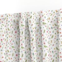 TINY Woodland Flowers - Pink Peach Blush Blue Floral