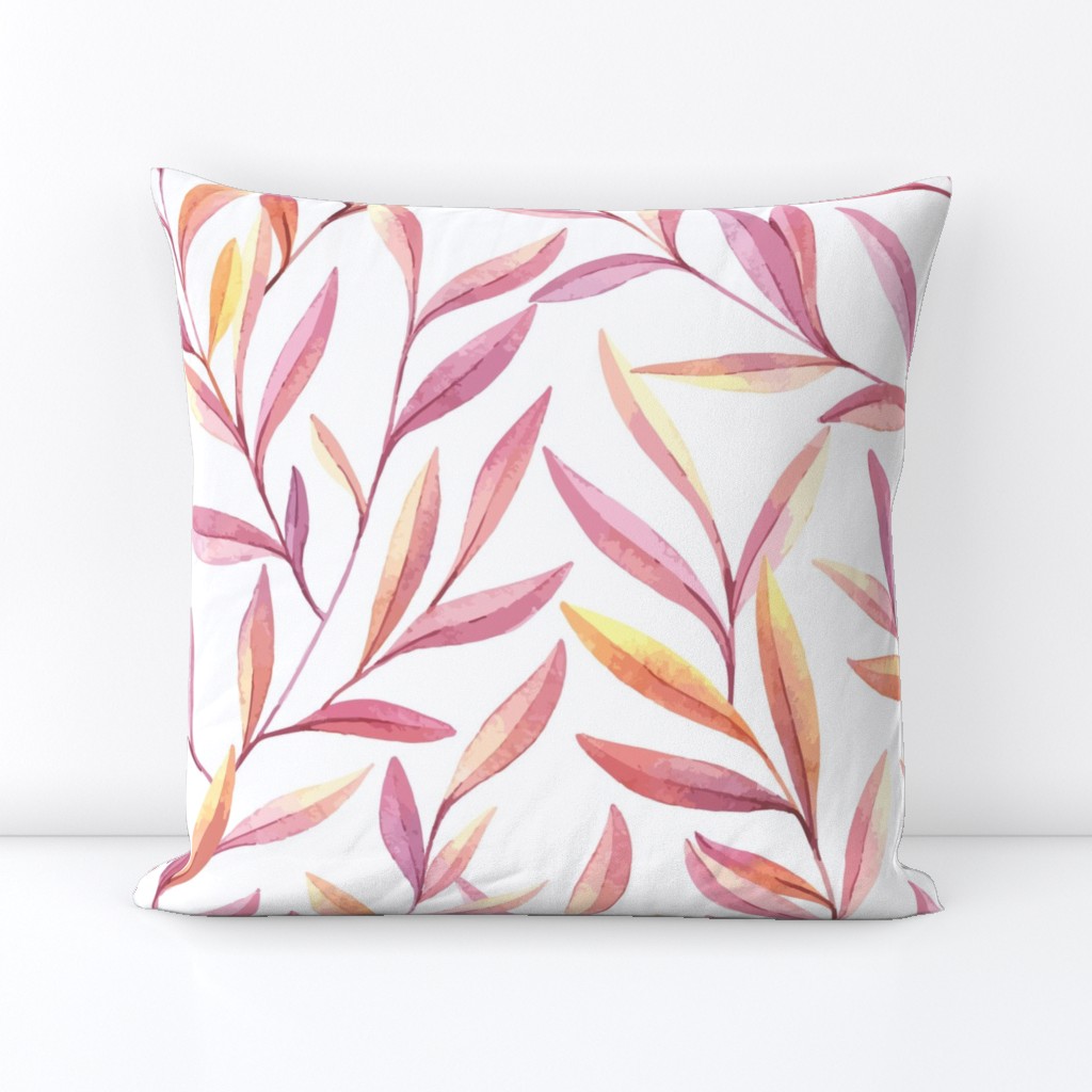 Lavender Amber Leaves Seamless Pattern