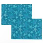 Aqua Blue Starfish Pattern