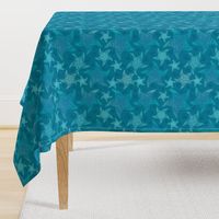 Aqua Blue Starfish Pattern