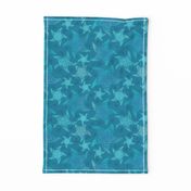 Aqua Blue Starfish Pattern