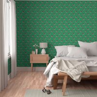 Boston Terrier Pattern Green Background