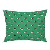 Boston Terrier Pattern Green Background