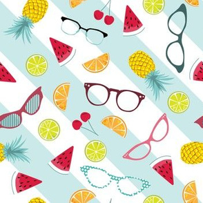 1950s glasses and tropical punch