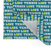 Love Tennis on Teal