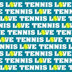 Love Tennis on Teal