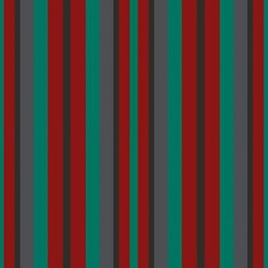 Vertical Red Gray Black Green  Stripes