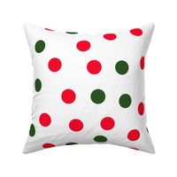 1.5" polka dot scatter - green and red