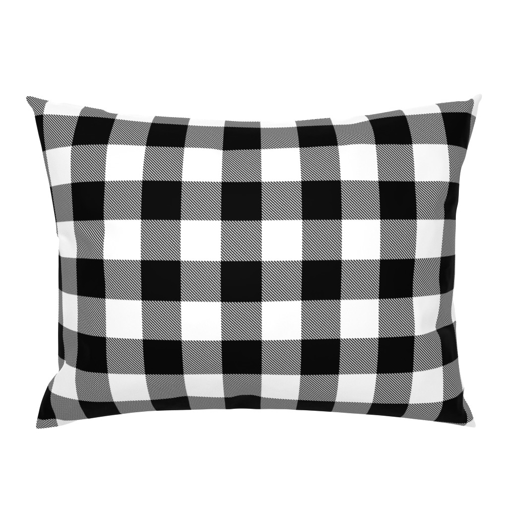 2" Buffalo Plaid with Twill Pattern | Black and White Collection