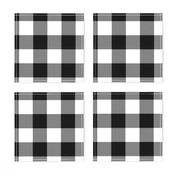 2" Buffalo Plaid with Twill Pattern | Black and White Collection