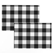 2" Buffalo Plaid with Twill Pattern | Black and White Collection