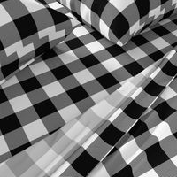 2" Buffalo Plaid with Twill Pattern | Black and White Collection