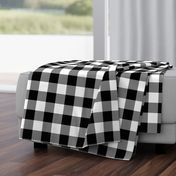 2" Buffalo Plaid with Twill Pattern | Black and White Collection