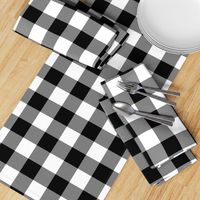 2" Buffalo Plaid with Twill Pattern | Black and White Collection