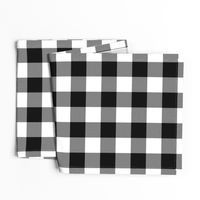 2" Buffalo Plaid with Twill Pattern | Black and White Collection