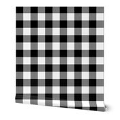 2" Buffalo Plaid with Twill Pattern | Black and White Collection