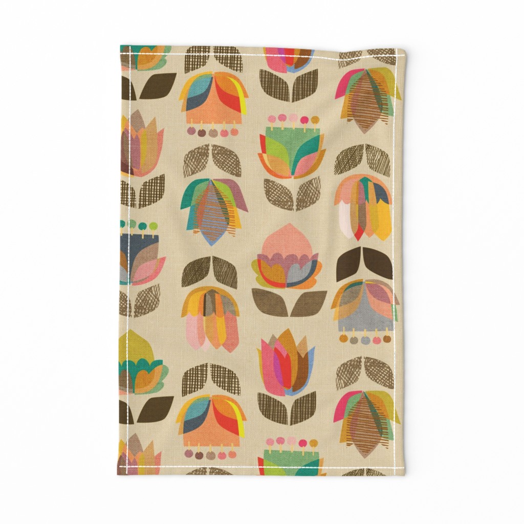 Mid-Century Flowers {Kaleidoscope} - large scale