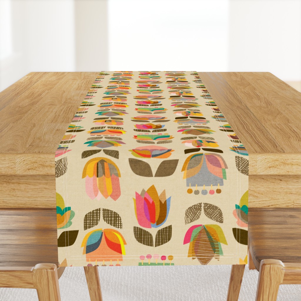 Mid-Century Flowers {Kaleidoscope} - large scale