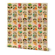 Mid-Century Flowers {Kaleidoscope} - large scale