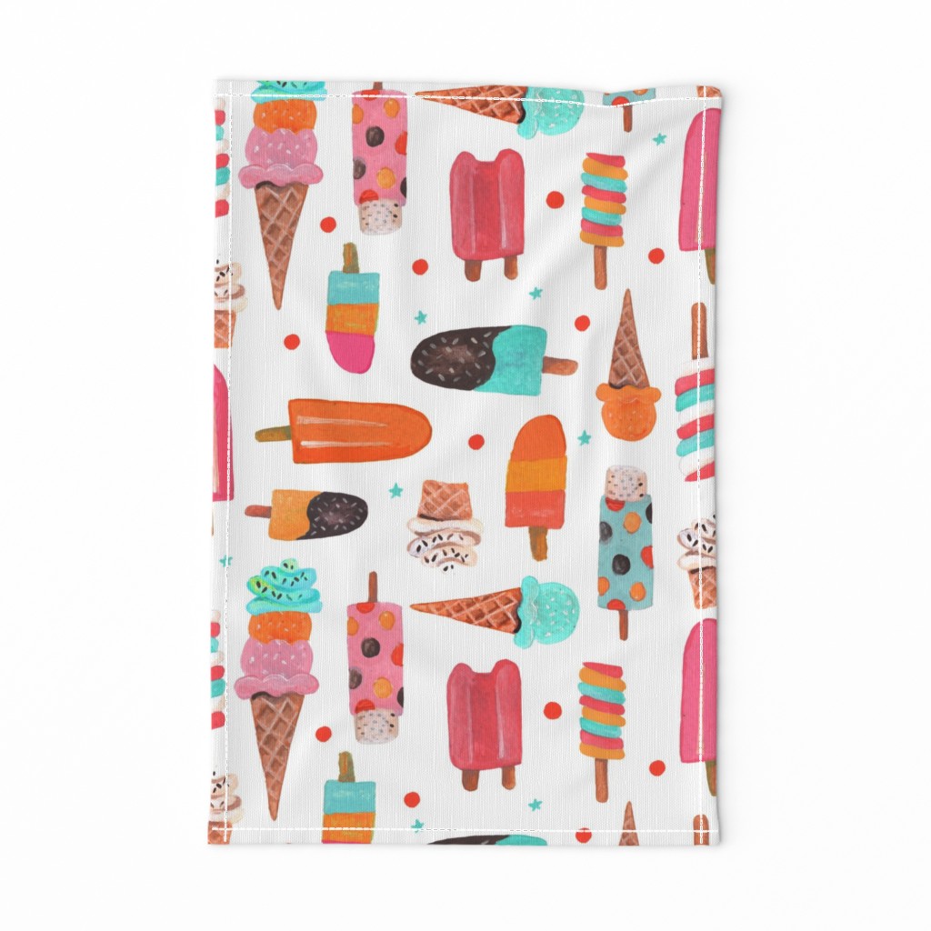 Ice Cream // pink & orange & turquoise girls room nursery decor little girls fabric