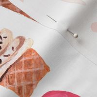 Ice Cream // pink & orange & turquoise girls room nursery decor little girls fabric