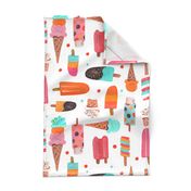 Ice Cream // pink & orange & turquoise girls room nursery decor little girls fabric