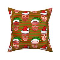 christmas skull stripe small