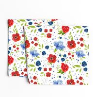 red white and blue floral 