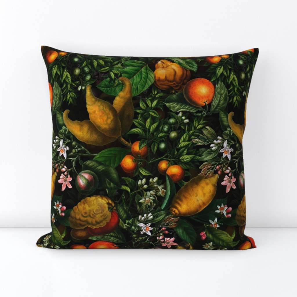 12" Vintage Citrus Fruit Pattern