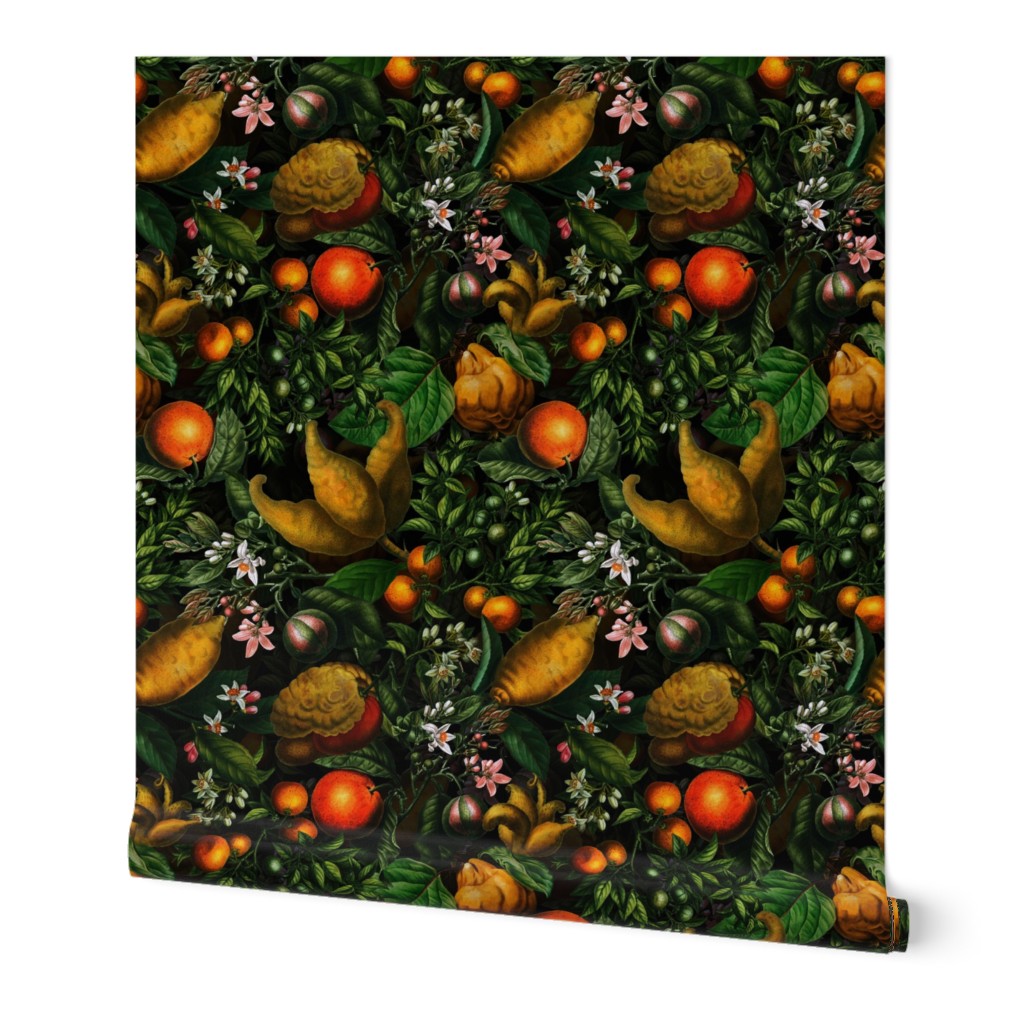 12" Vintage Citrus Fruit Pattern