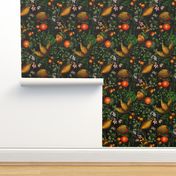 12" Vintage Citrus Fruit Pattern