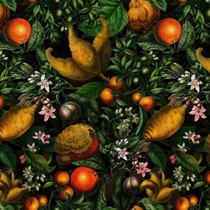 12" Vintage Citrus Fruit Pattern