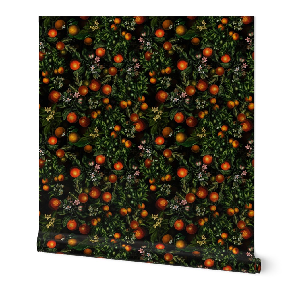 17" Vintage Oranges Fruit Pattern