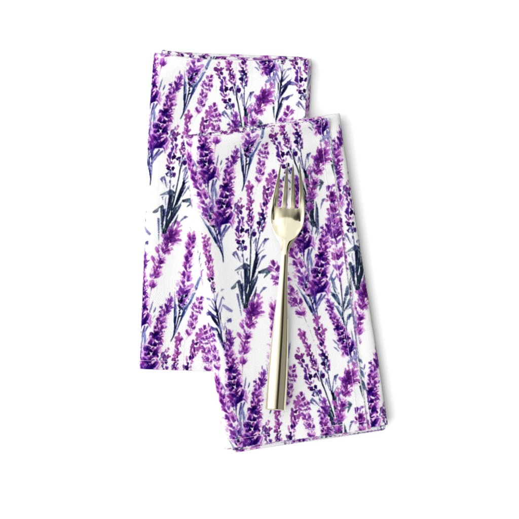 Lavender Watercolor Seamless Pattern. Aquarelle Paintings of Lavandula